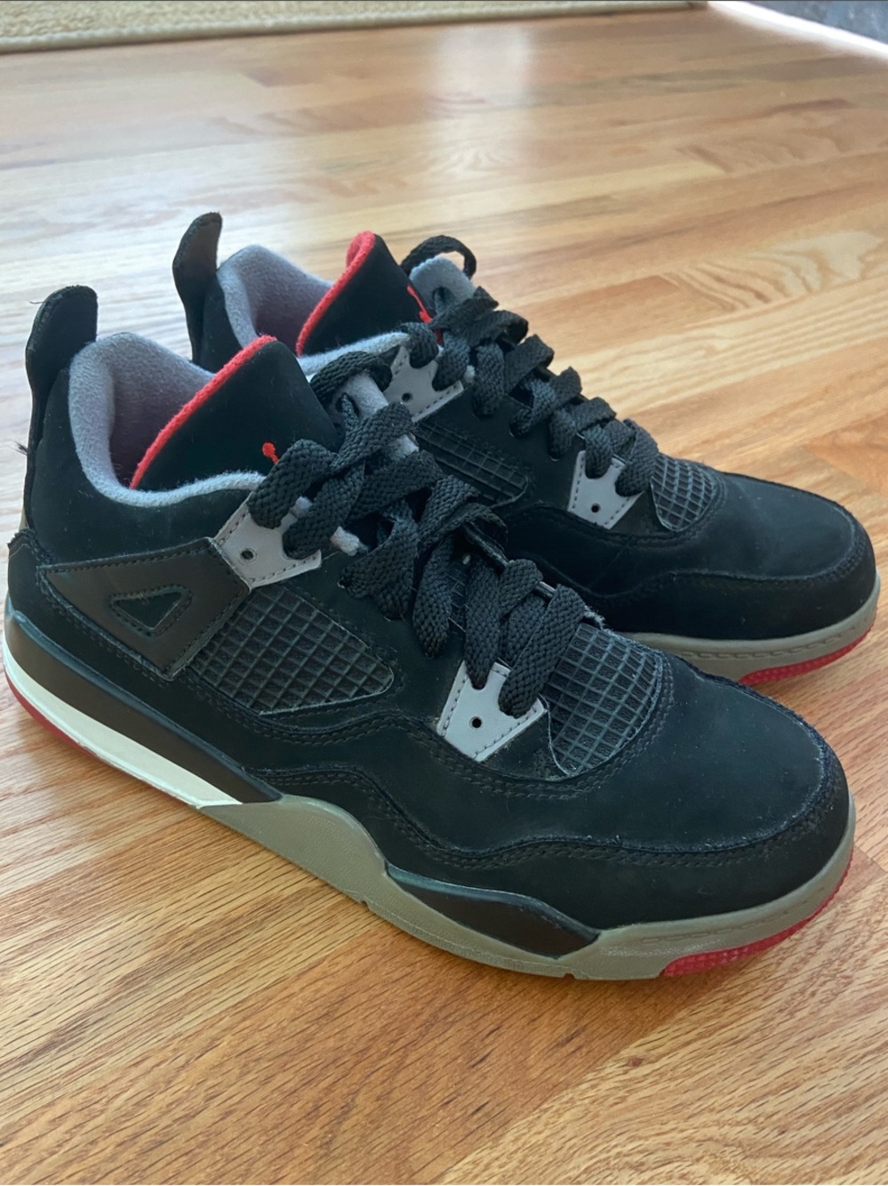Jordan 4 Bred Kids Sneakers